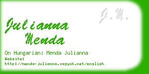 julianna menda business card